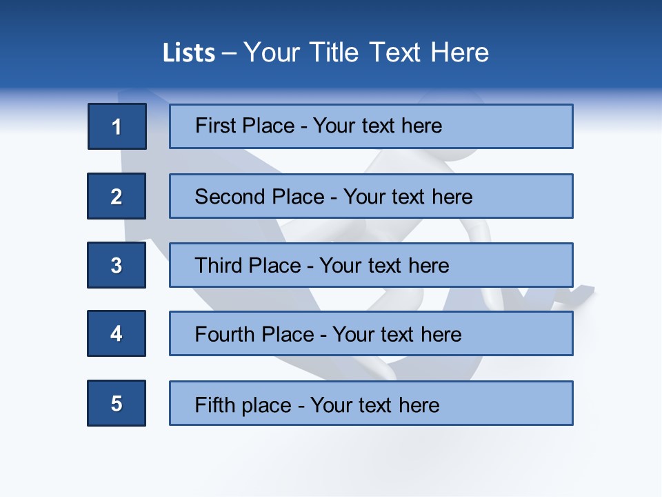 A Person Is Climbing Up A Blue Arrow PowerPoint Template