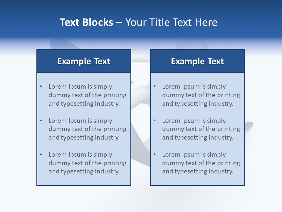 A Person Is Climbing Up A Blue Arrow PowerPoint Template