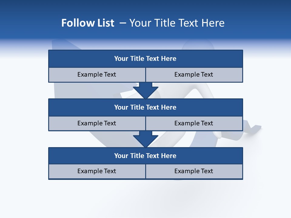 A Person Is Climbing Up A Blue Arrow PowerPoint Template