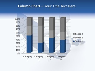 A Person Is Climbing Up A Blue Arrow PowerPoint Template