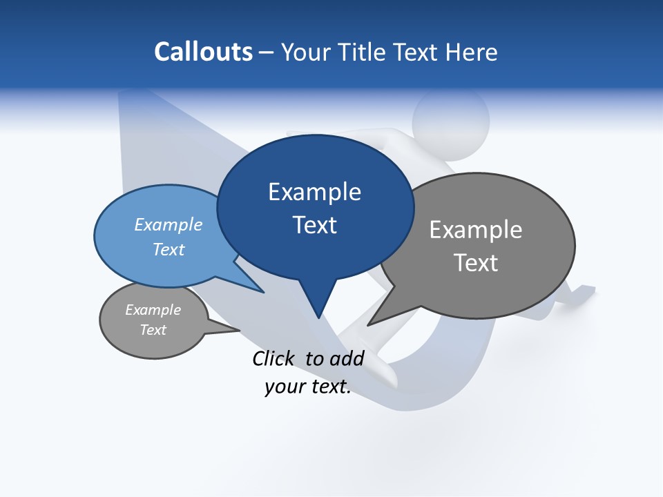 A Person Is Climbing Up A Blue Arrow PowerPoint Template
