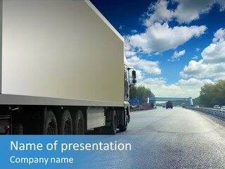 Highway Freight Busy PowerPoint Template