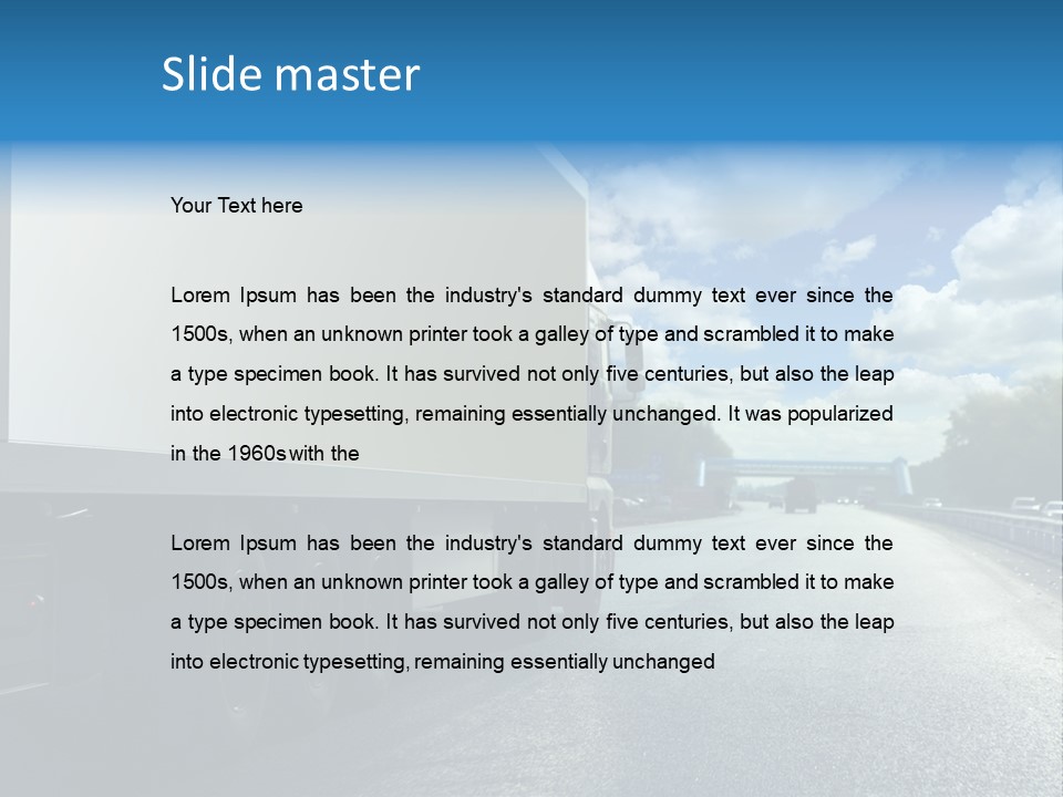 Highway Freight Busy PowerPoint Template