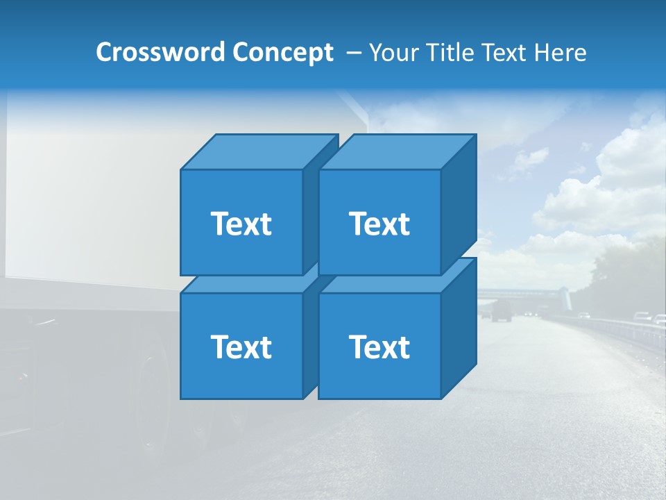 Highway Freight Busy PowerPoint Template
