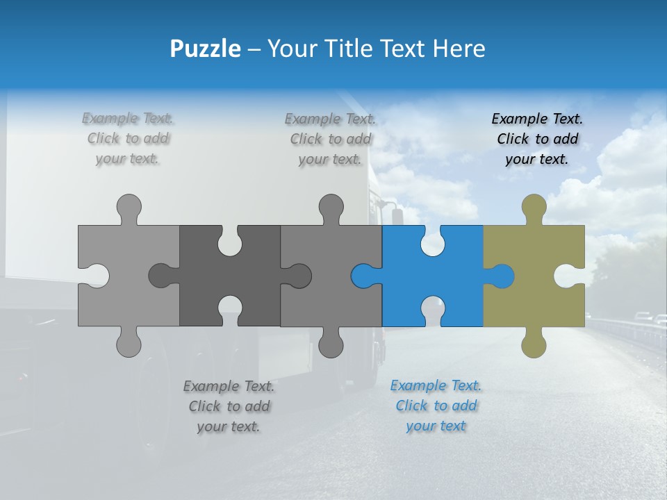 Highway Freight Busy PowerPoint Template