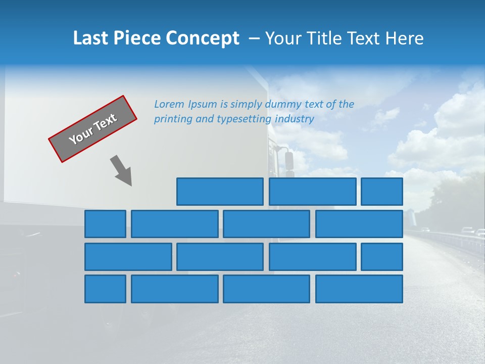 Highway Freight Busy PowerPoint Template