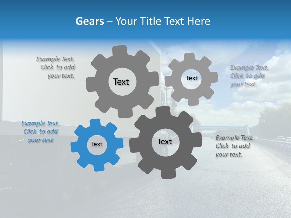 Highway Freight Busy PowerPoint Template