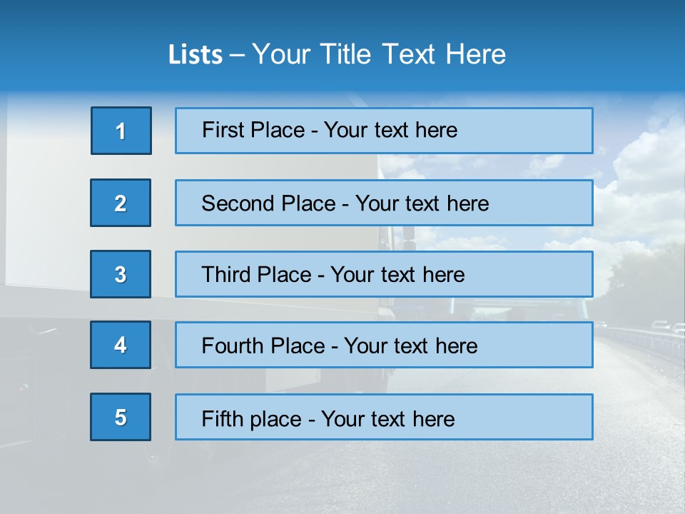 Highway Freight Busy PowerPoint Template