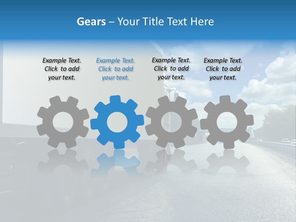 Highway Freight Busy PowerPoint Template