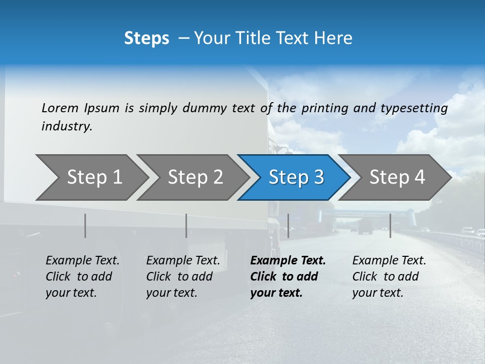 Highway Freight Busy PowerPoint Template