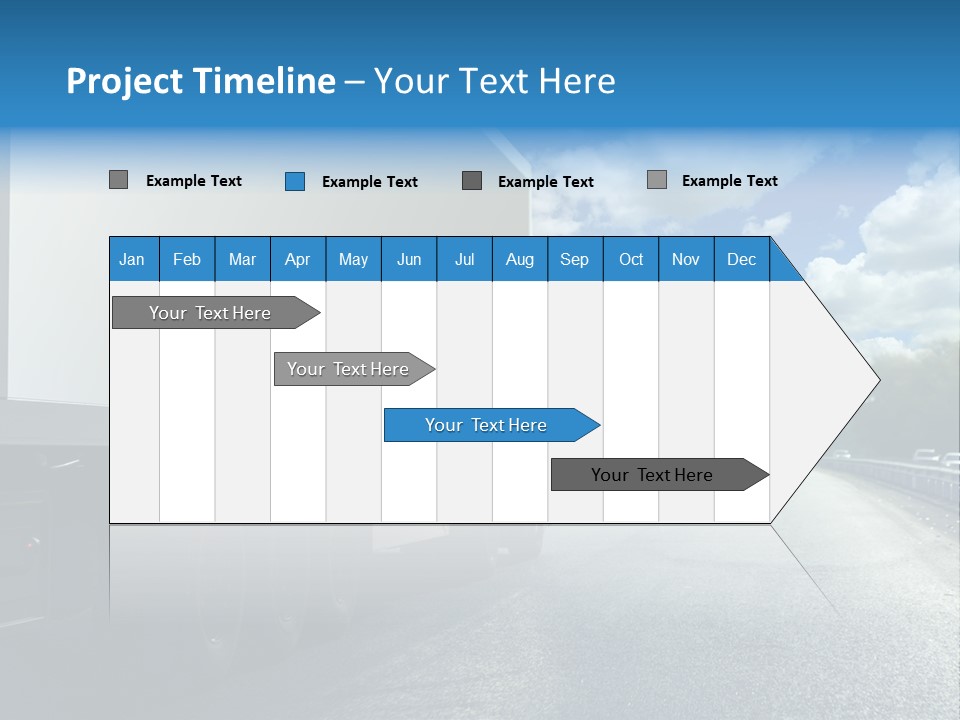 Highway Freight Busy PowerPoint Template