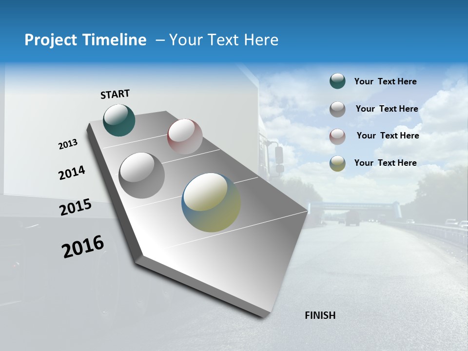 Highway Freight Busy PowerPoint Template