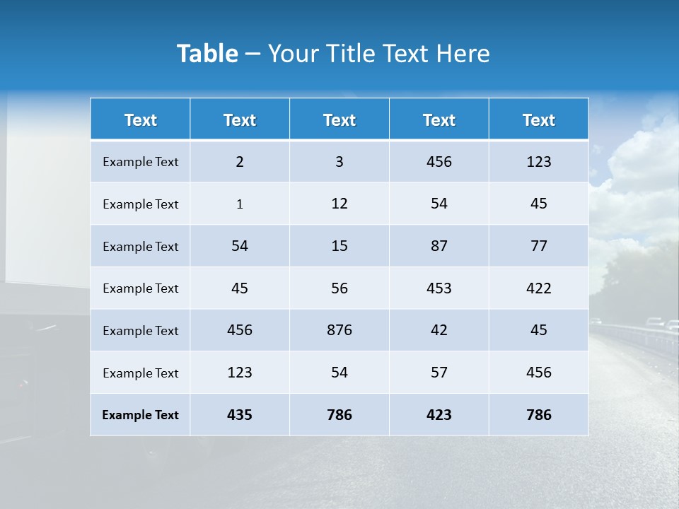Highway Freight Busy PowerPoint Template