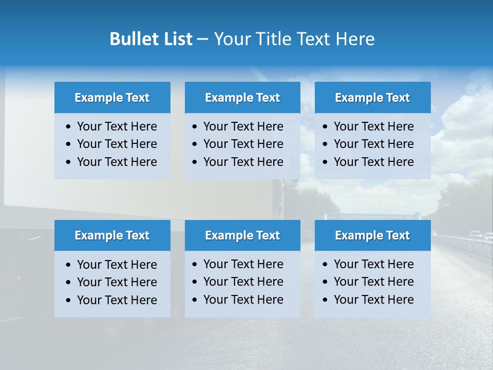 Highway Freight Busy PowerPoint Template