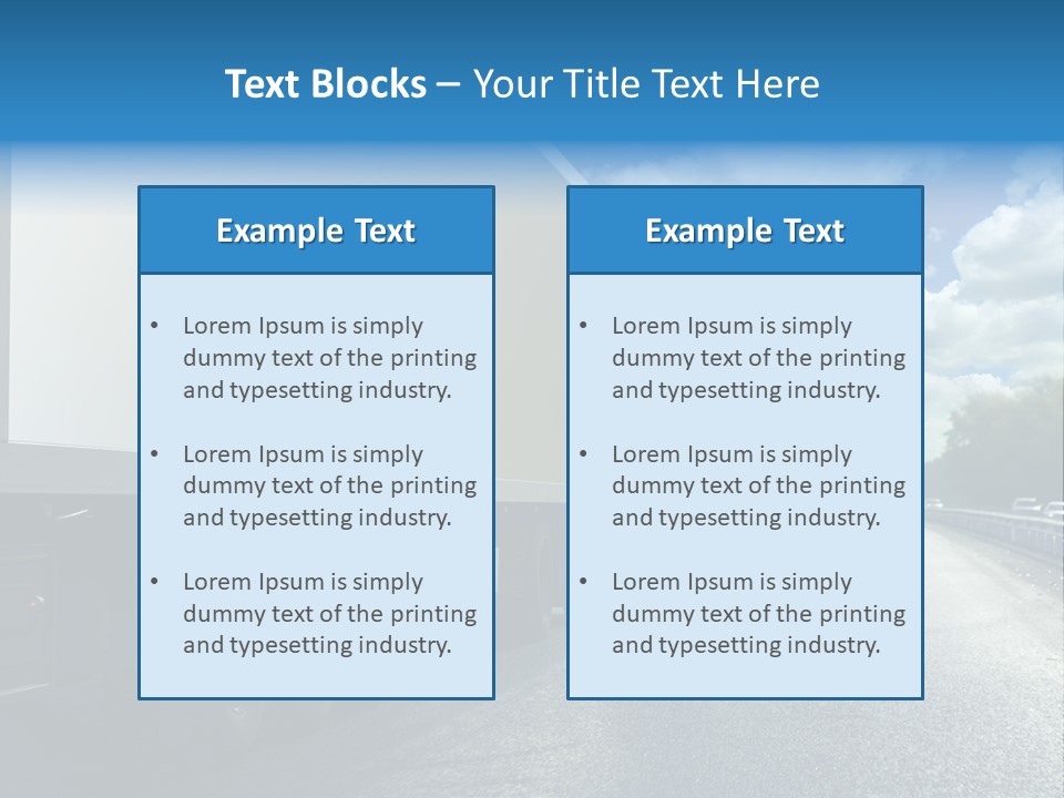 Highway Freight Busy PowerPoint Template