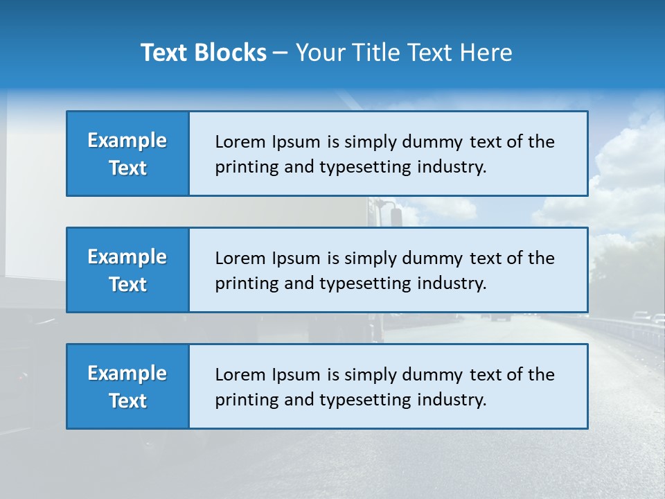 Highway Freight Busy PowerPoint Template