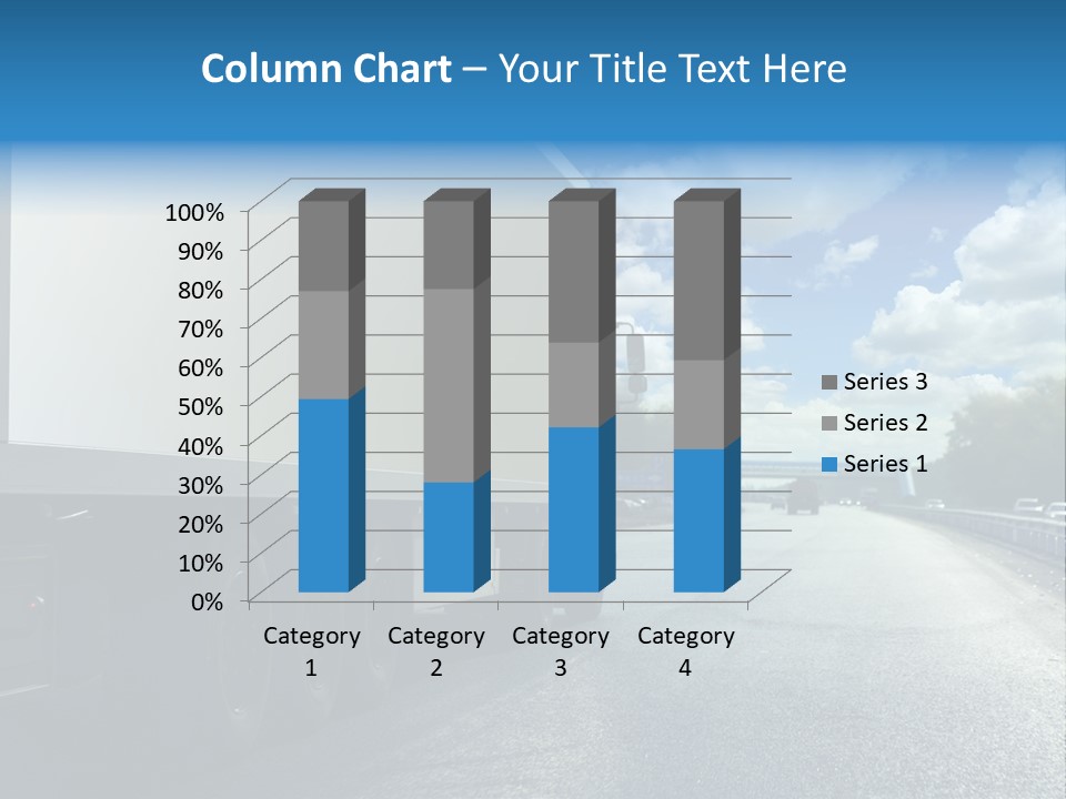Highway Freight Busy PowerPoint Template