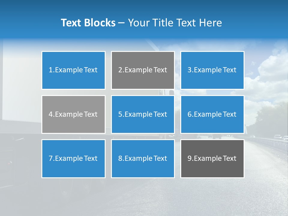 Highway Freight Busy PowerPoint Template