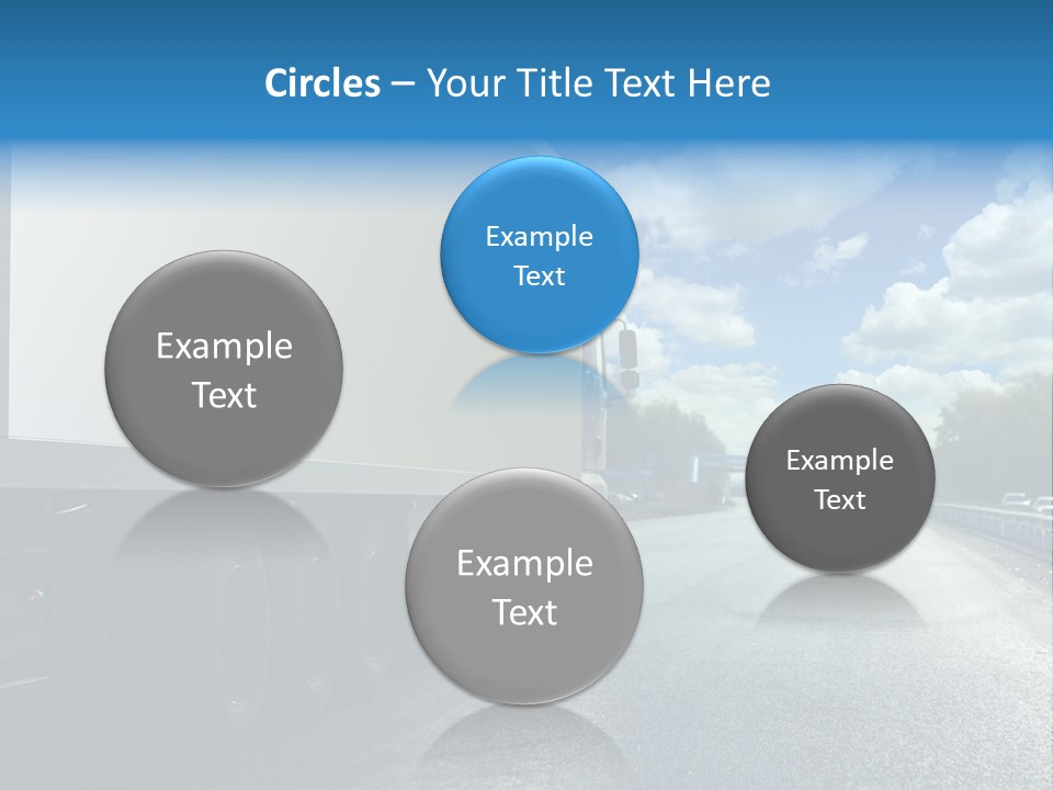Highway Freight Busy PowerPoint Template
