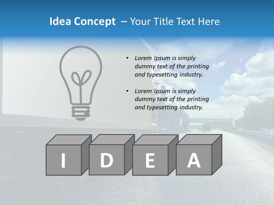 Highway Freight Busy PowerPoint Template