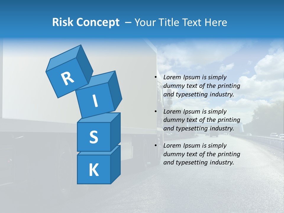 Highway Freight Busy PowerPoint Template