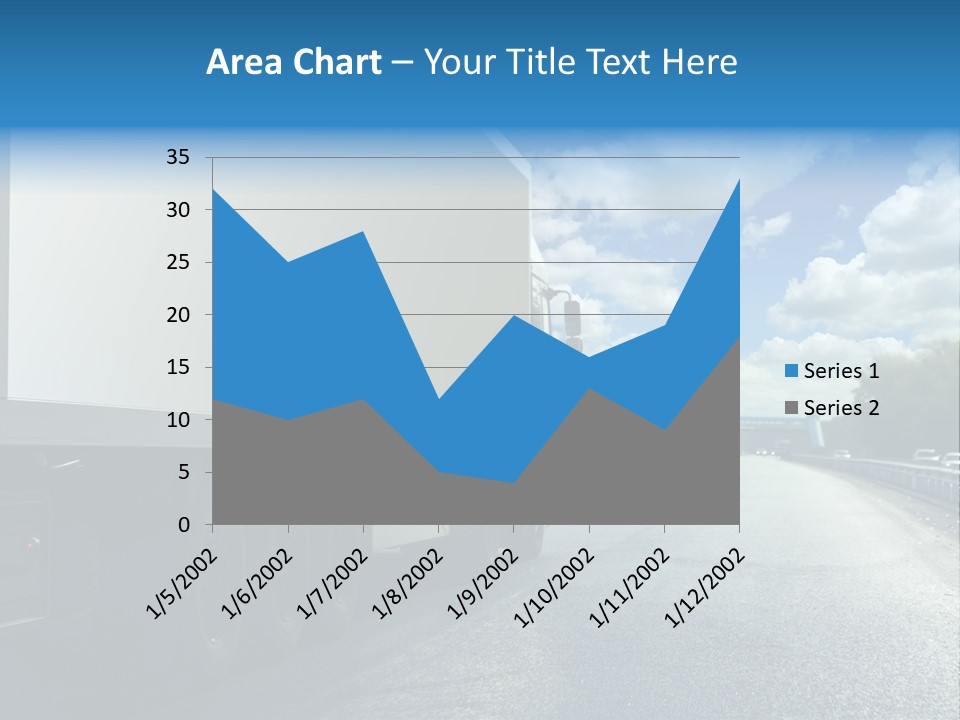 Highway Freight Busy PowerPoint Template