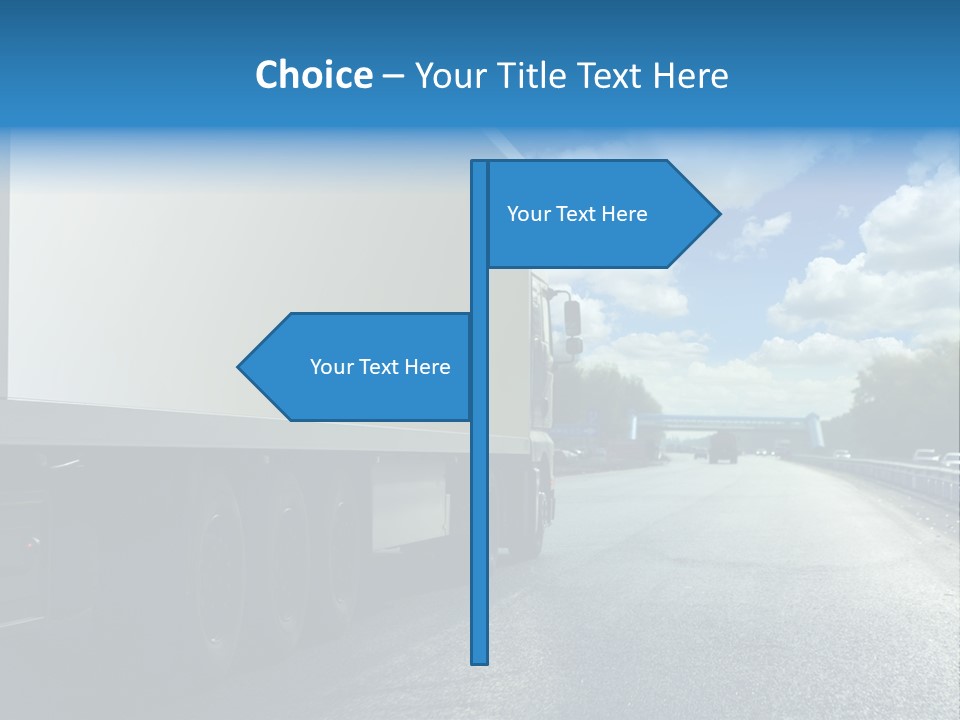 Highway Freight Busy PowerPoint Template