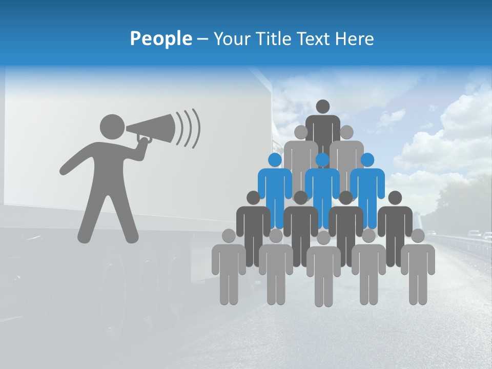 Highway Freight Busy PowerPoint Template