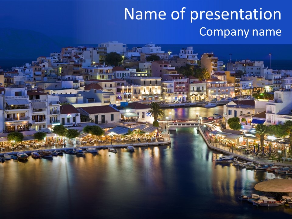 Boats Lake Crete PowerPoint Template