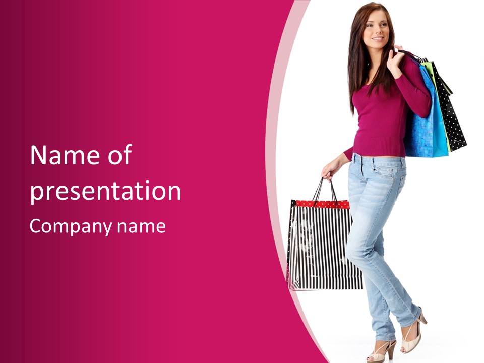 Buying Happiness Hair PowerPoint Template