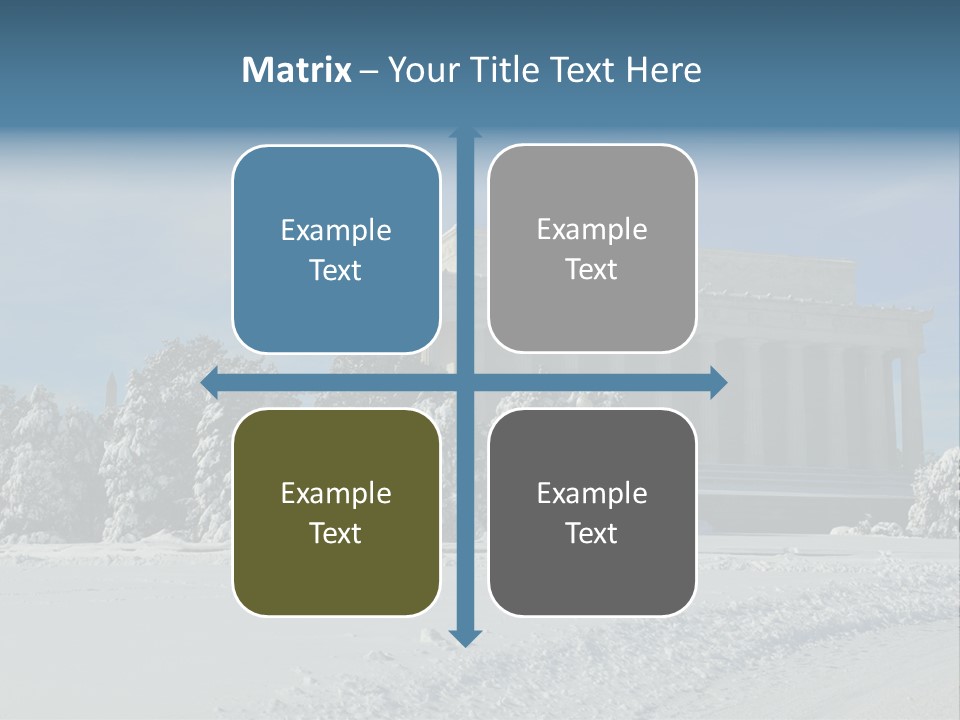 White Snow Washington PowerPoint Template