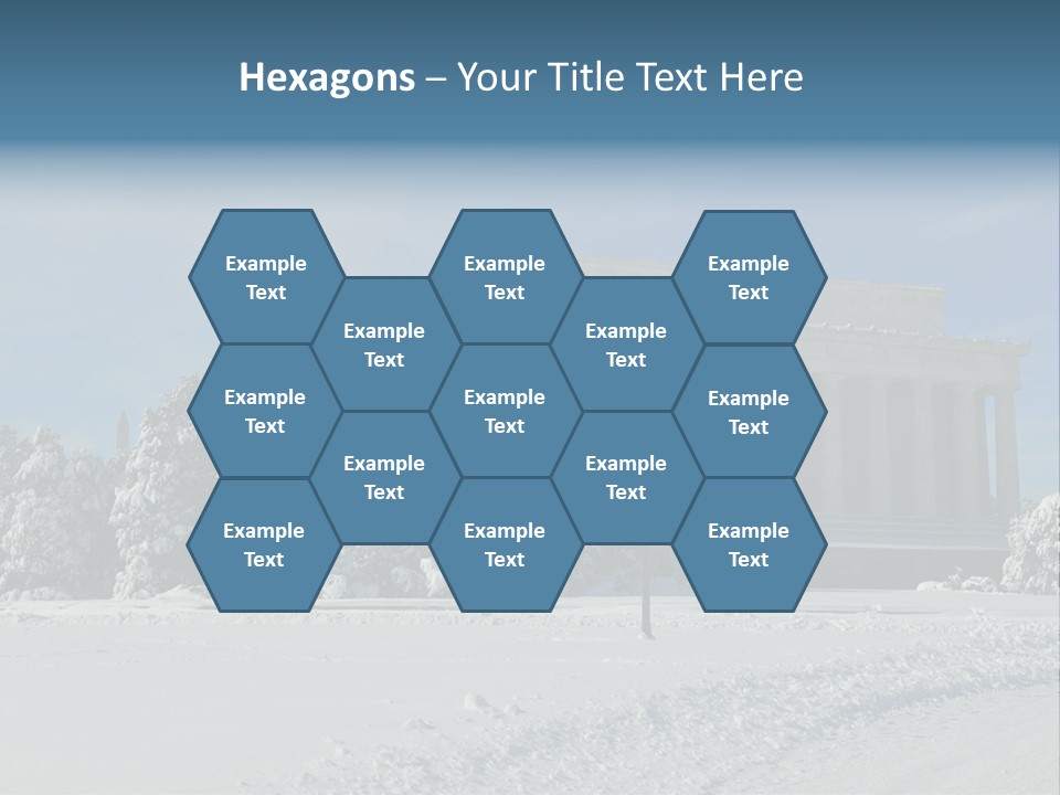 White Snow Washington PowerPoint Template