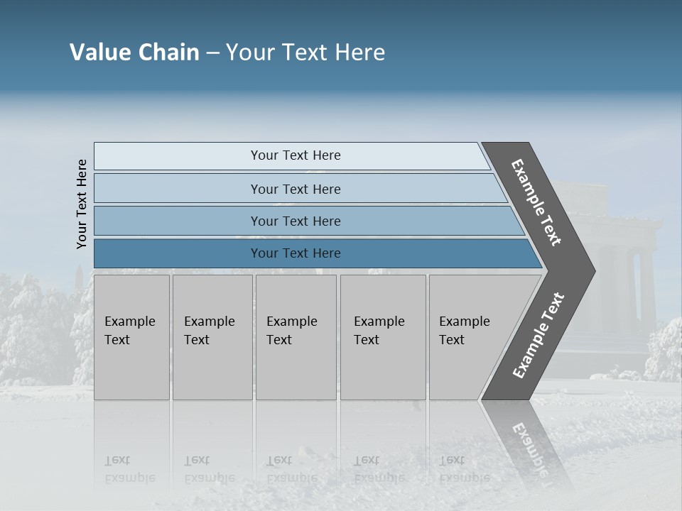 White Snow Washington PowerPoint Template