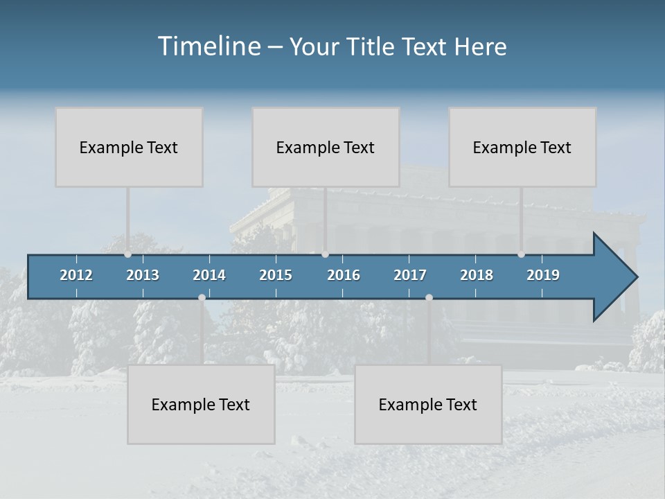 White Snow Washington PowerPoint Template