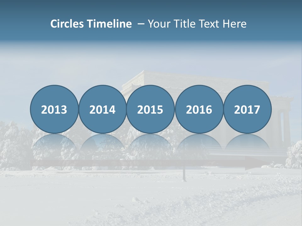 White Snow Washington PowerPoint Template