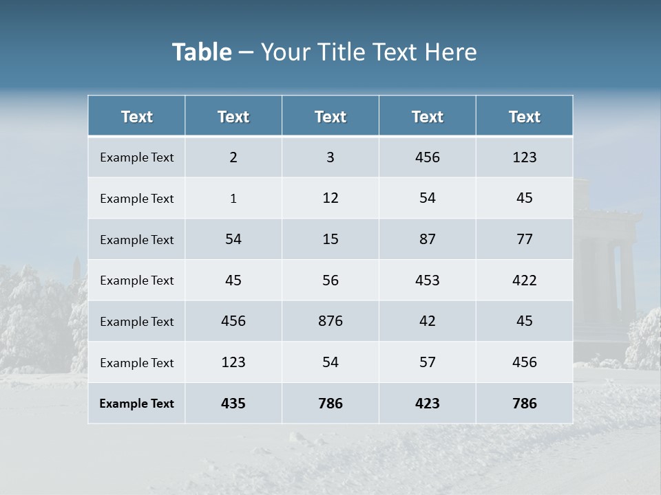 White Snow Washington PowerPoint Template