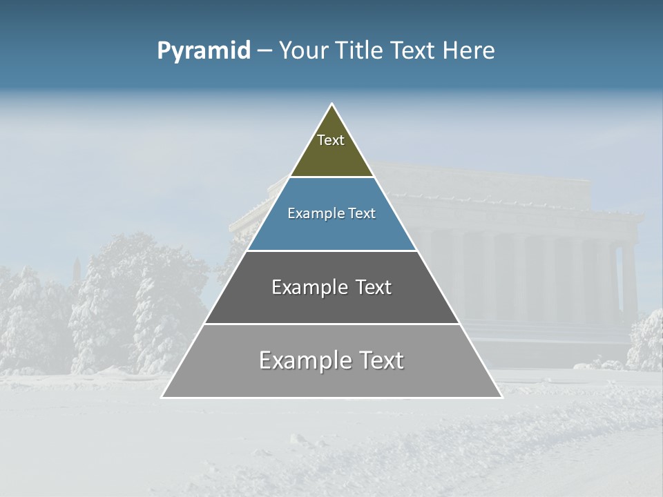 White Snow Washington PowerPoint Template