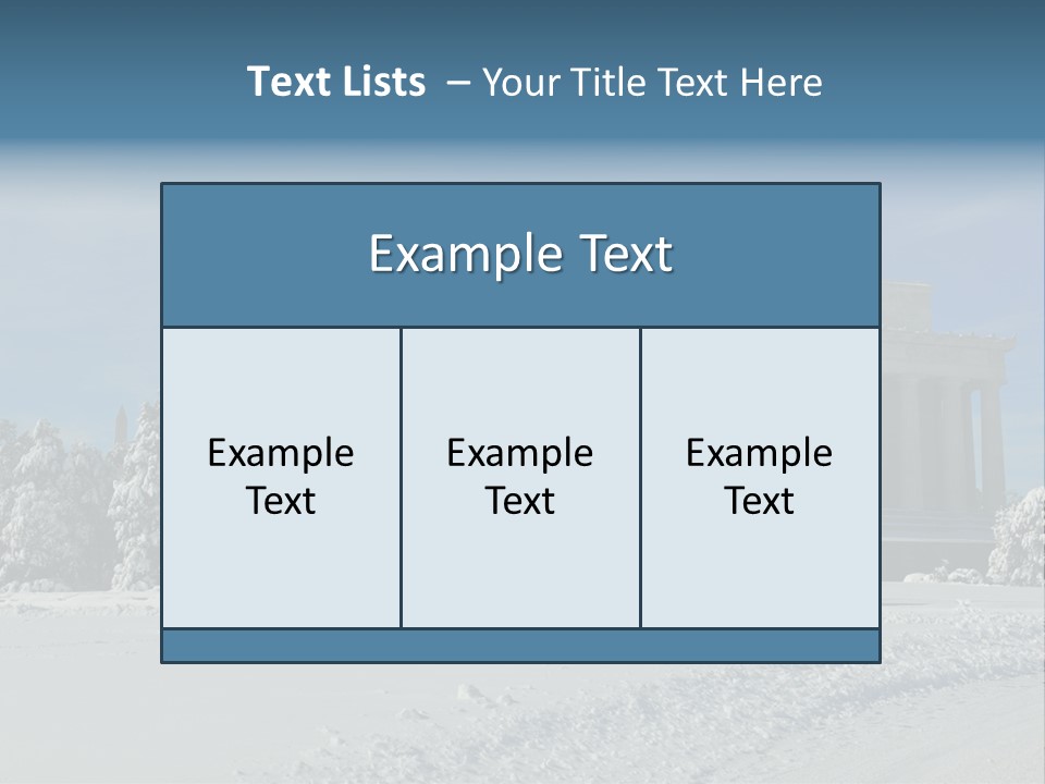 White Snow Washington PowerPoint Template