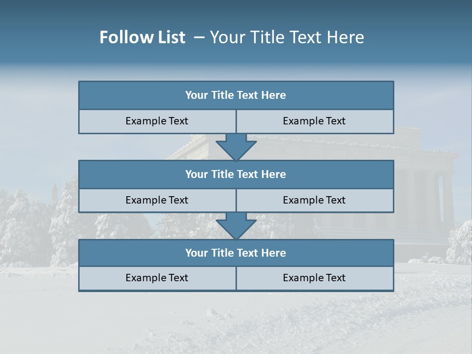 White Snow Washington PowerPoint Template