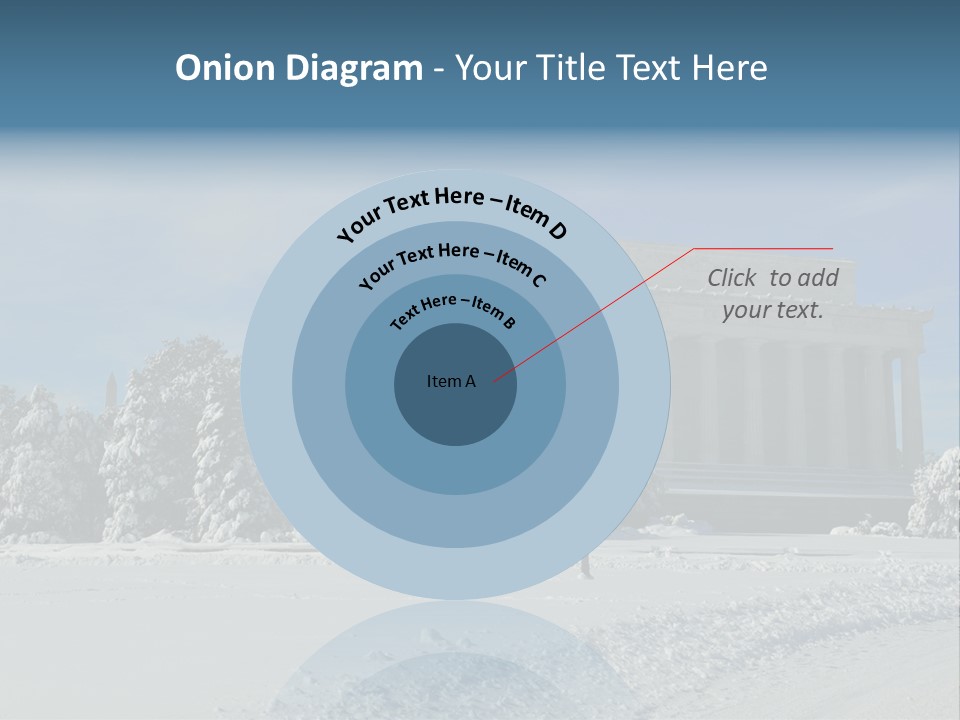 White Snow Washington PowerPoint Template