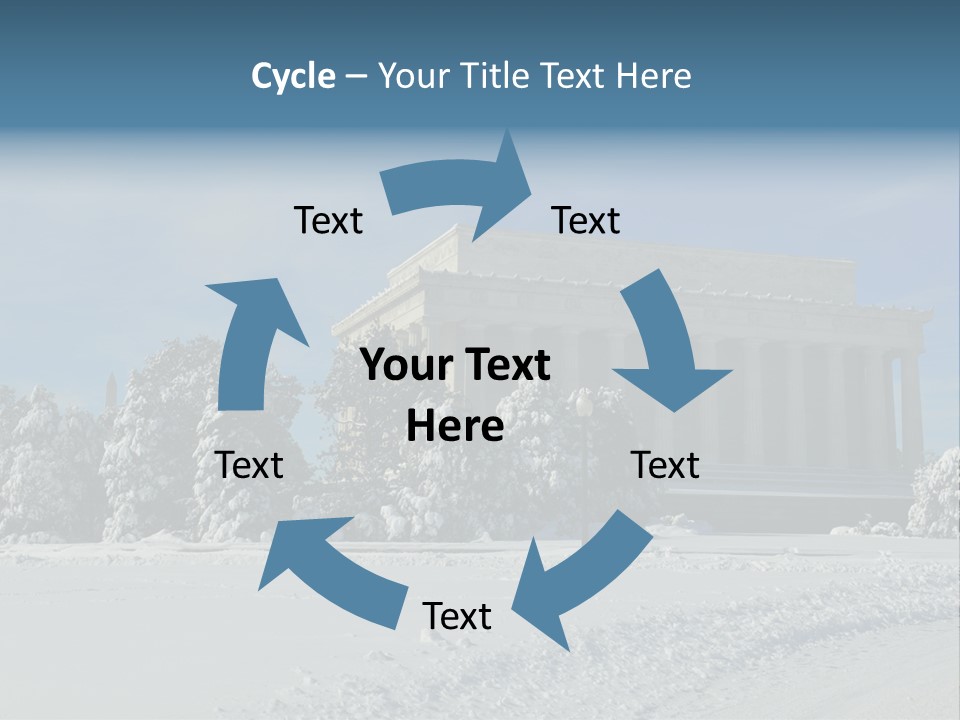 White Snow Washington PowerPoint Template