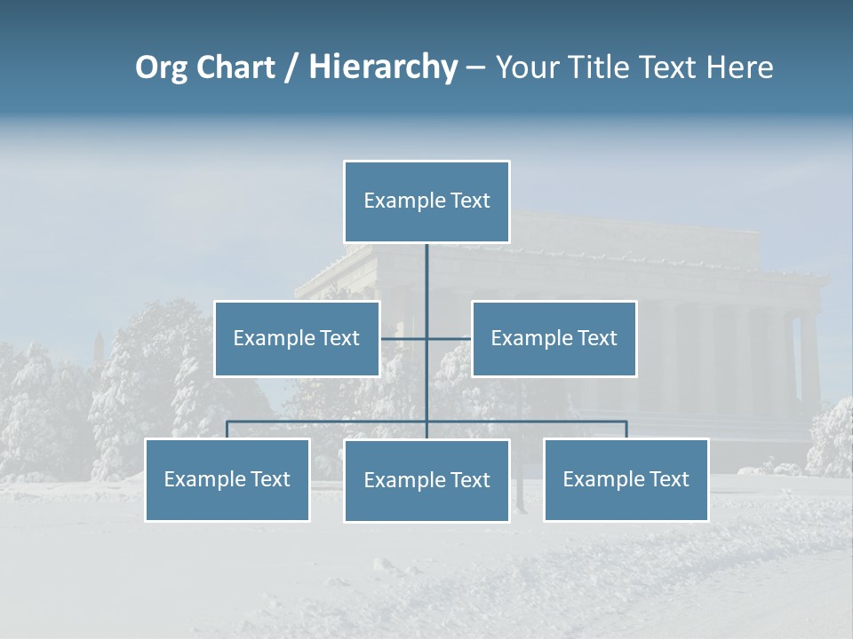 White Snow Washington PowerPoint Template