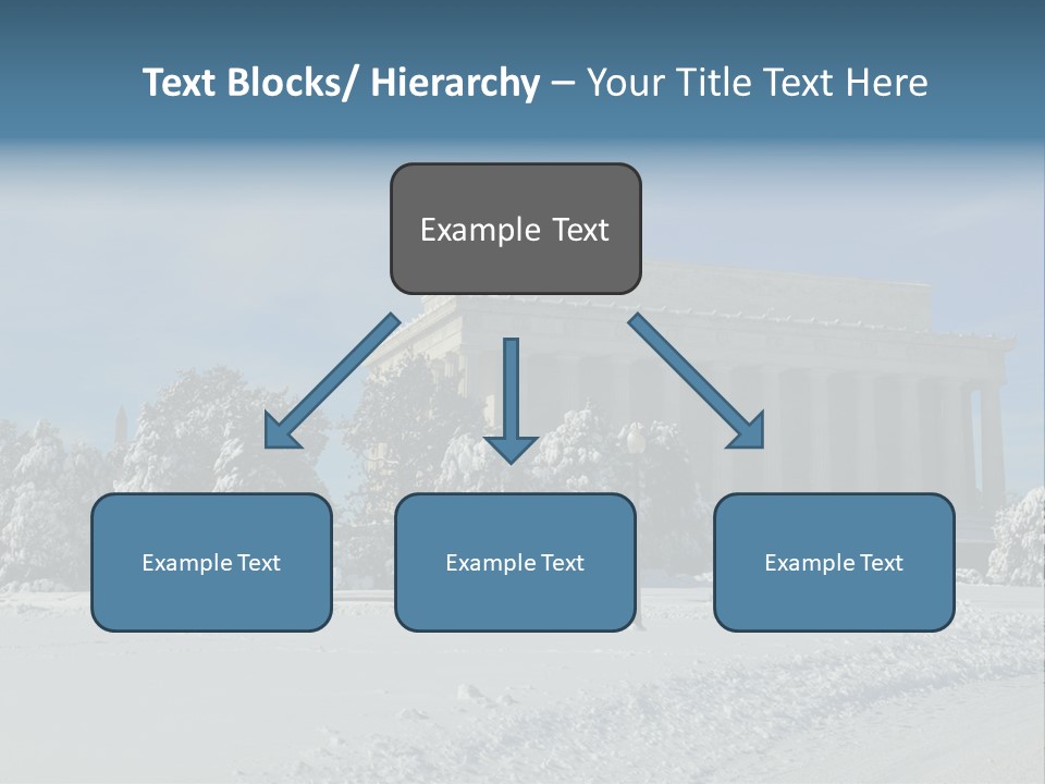 White Snow Washington PowerPoint Template