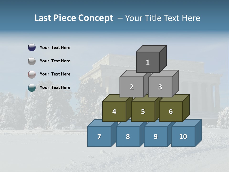 White Snow Washington PowerPoint Template