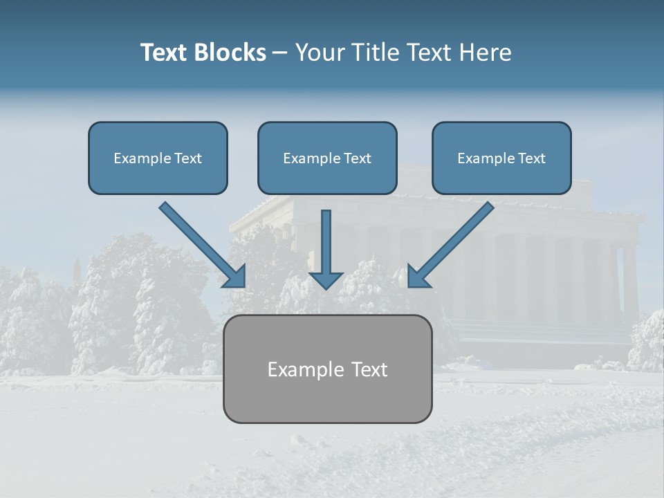 White Snow Washington PowerPoint Template