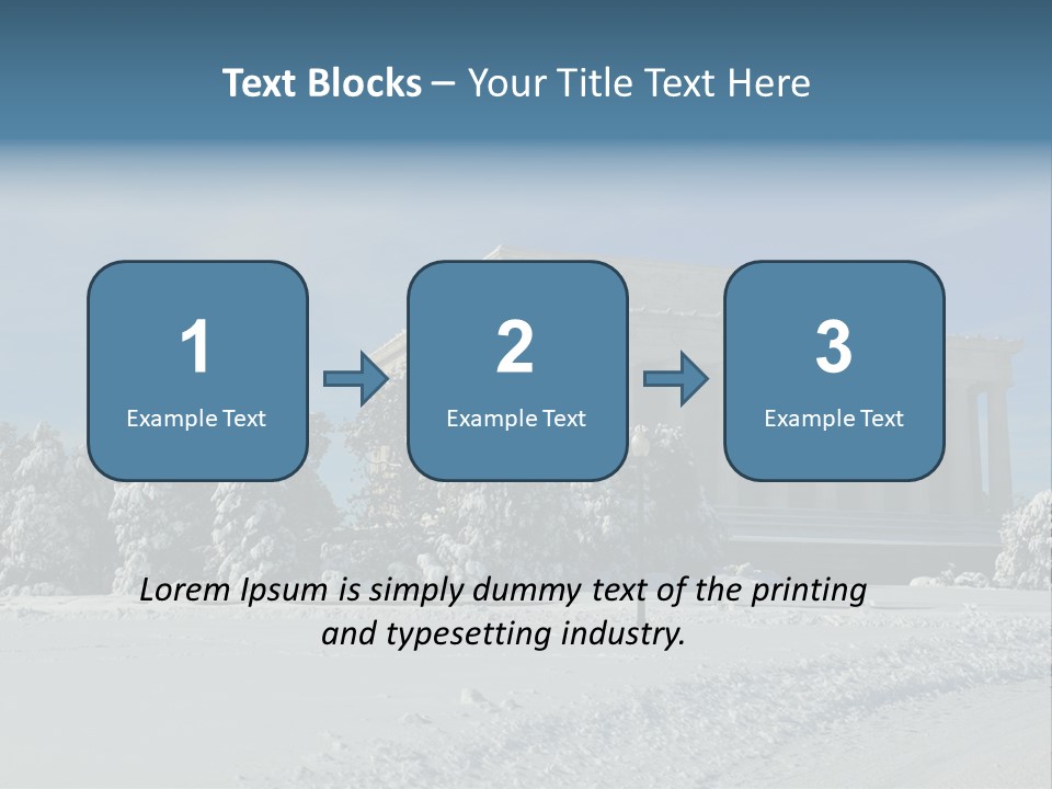 White Snow Washington PowerPoint Template