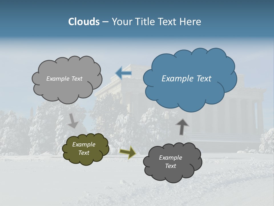 White Snow Washington PowerPoint Template