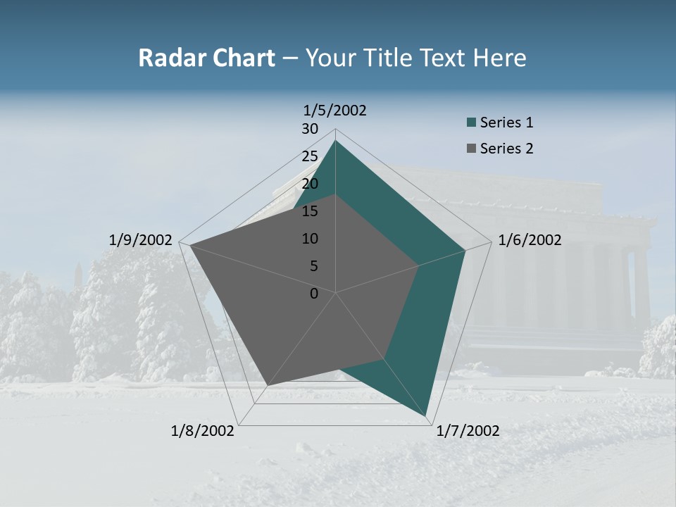 White Snow Washington PowerPoint Template