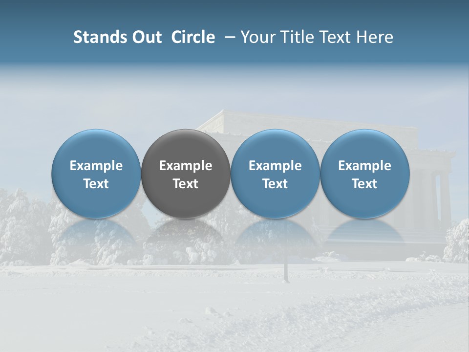White Snow Washington PowerPoint Template