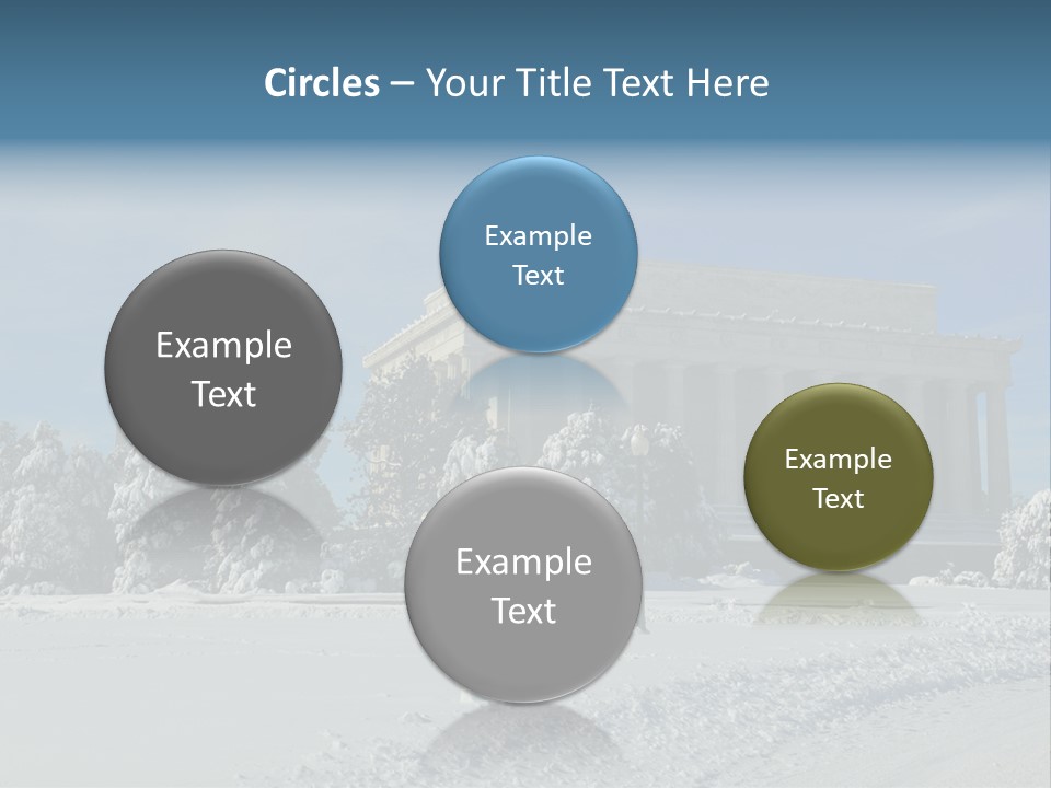 White Snow Washington PowerPoint Template